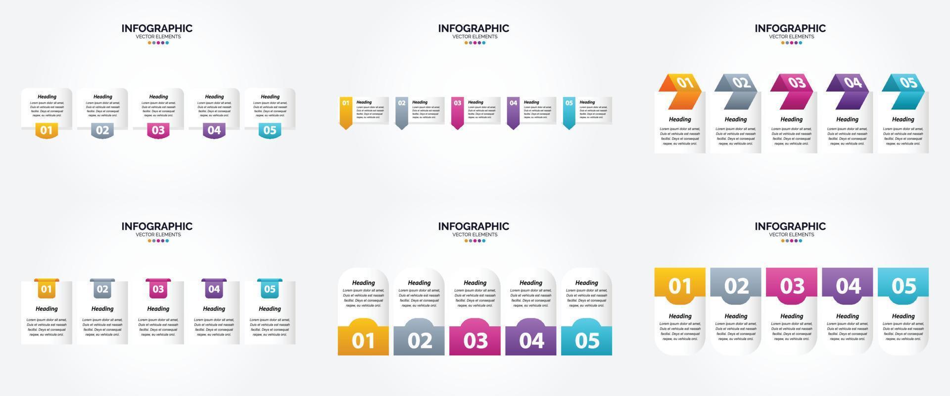 Use this vector illustration infographics set to make your advertising in brochures. flyers. and magazines stand out.