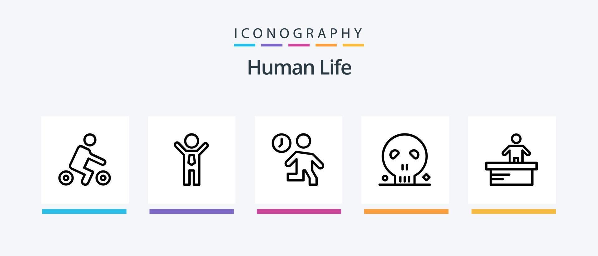 Human Line 5 Icon Pack Including . people. people. cosmonaut. woman. Creative Icons Design vector