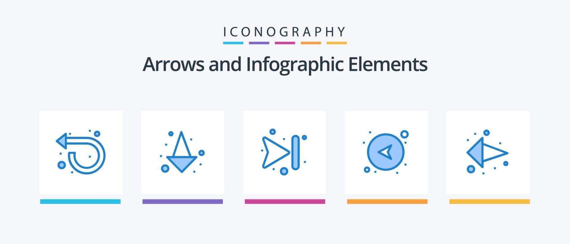 paquete de iconos de flecha azul 5 que incluye flecha izquierda. dirección. adelante. flecha. red. diseño de iconos creativos vector