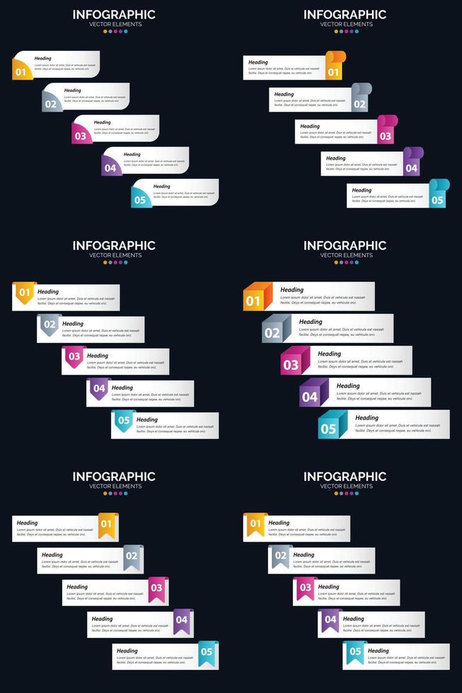 Boost your business with this Vector 6 Infographics Pack presentation template