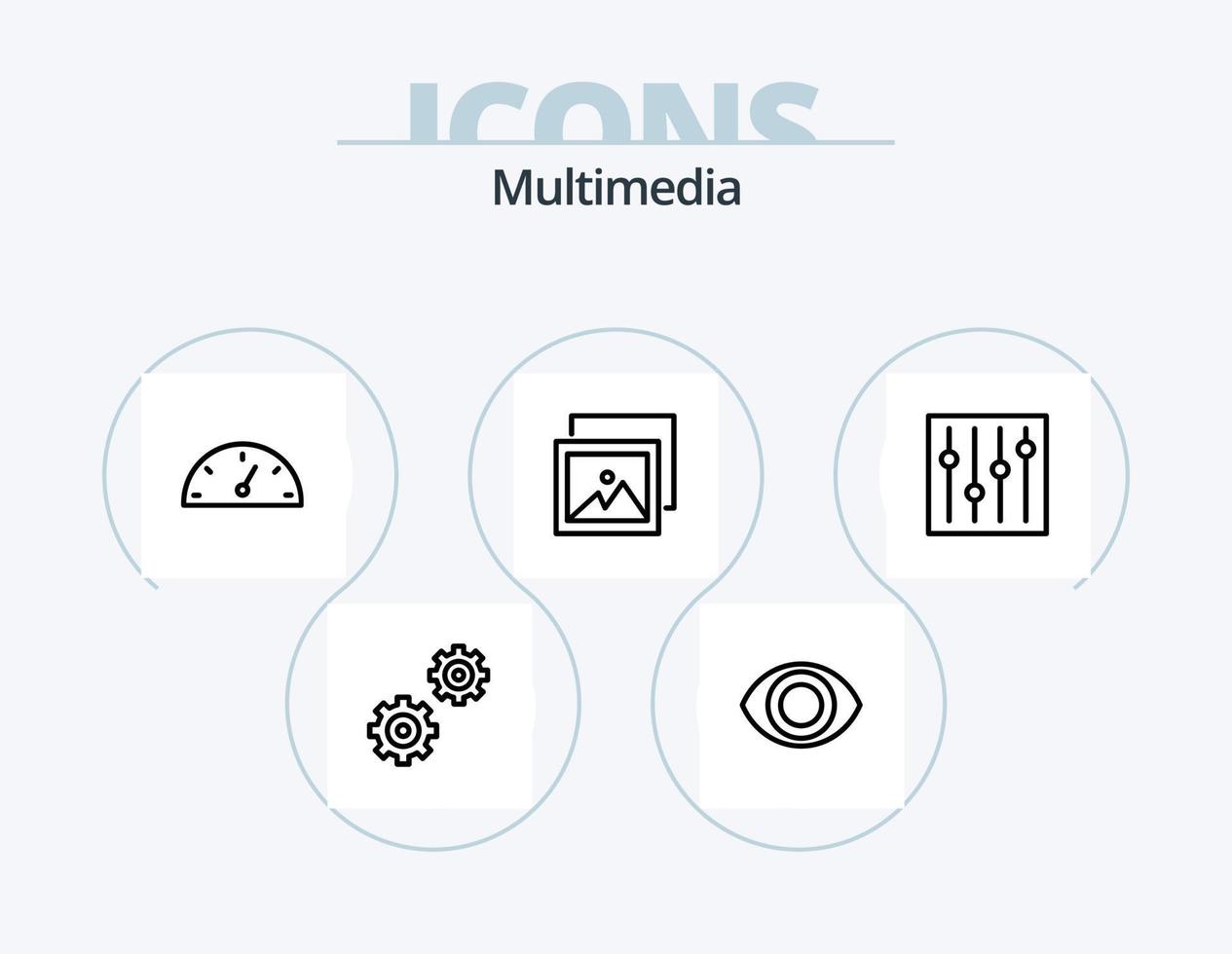 Multimedia Line Icon Pack 5 Icon Design. . delete. . switch vector