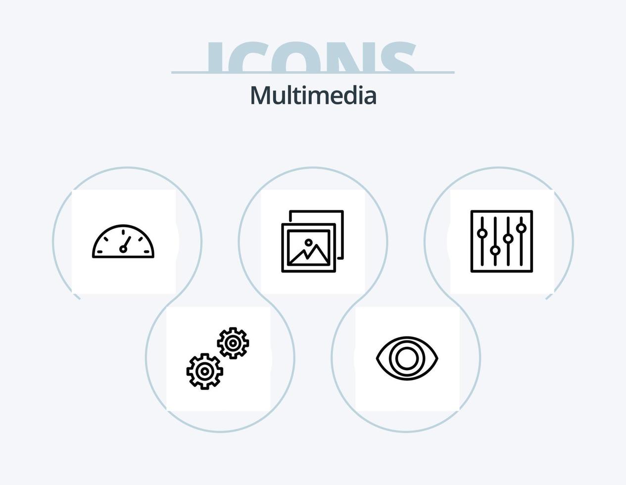 paquete de iconos de línea multimedia 5 diseño de iconos. . borrar. . cambiar vector