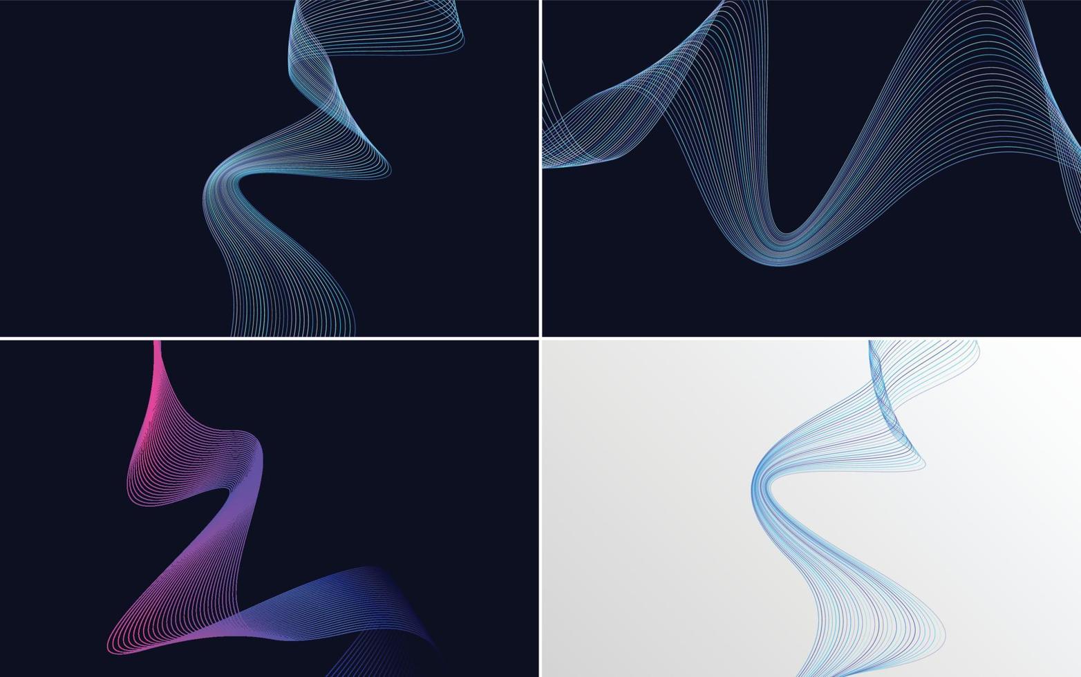 Collection of geometric minimal lines pattern set vector