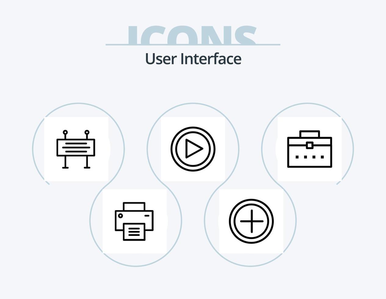 User Interface Line Icon Pack 5 Icon Design. password. user. interface. ui. on vector