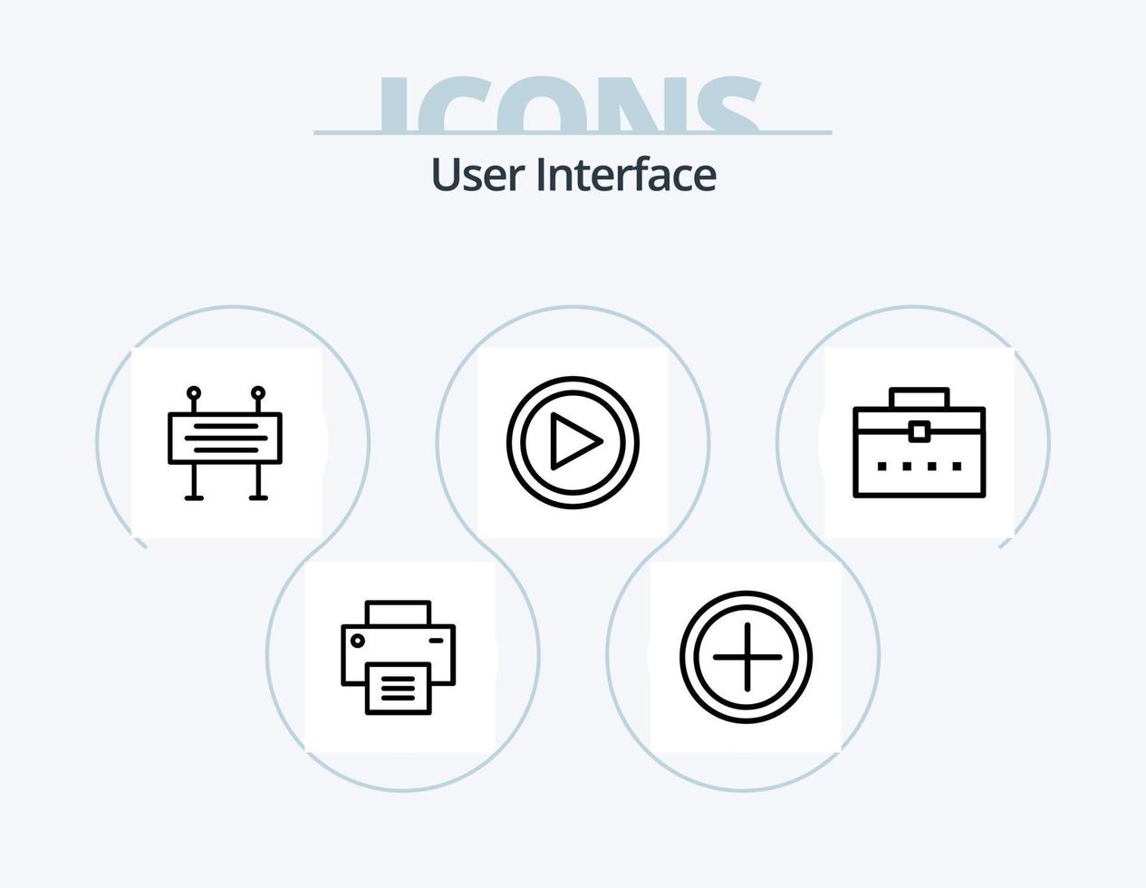 paquete de iconos de línea de interfaz de usuario 5 diseño de iconos. contraseña. usuario. interfaz. ui en vector