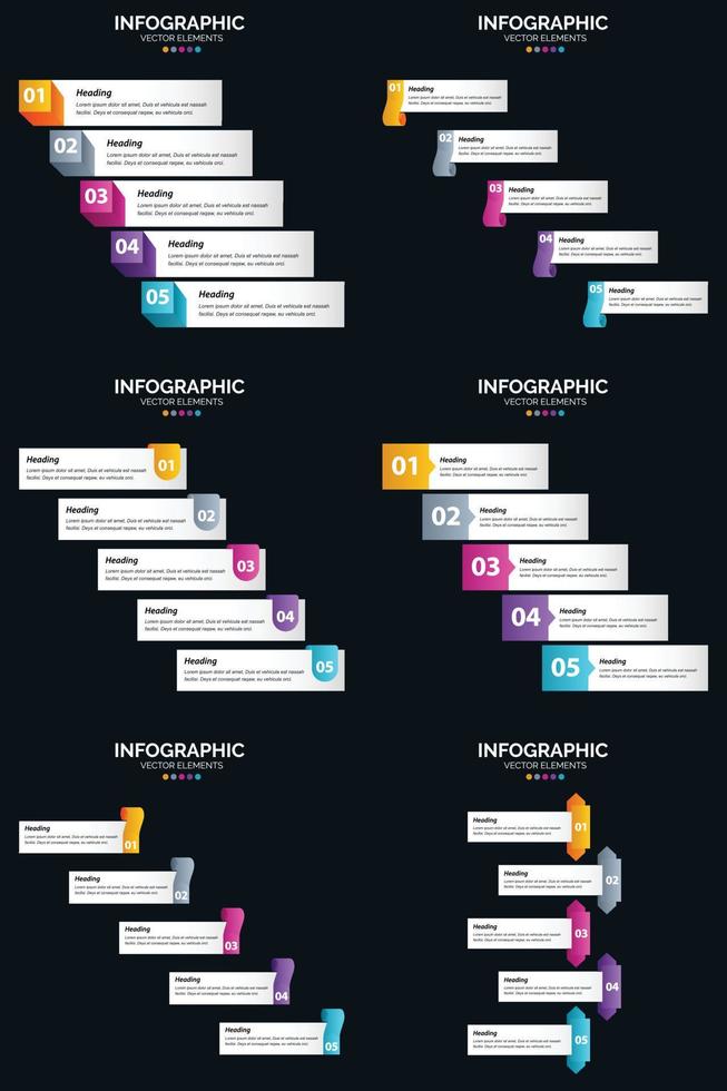 Elevate your presentation with Vector 6 Infographics Pack and cycle diagrams