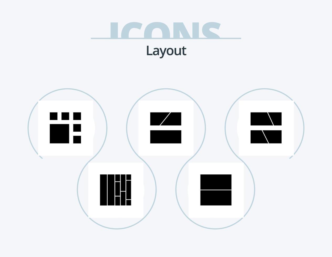 Layout Glyph Icon Pack 5 Icon Design. . layout. vector