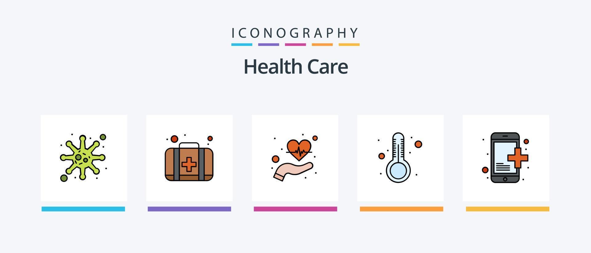 Health Care Line Filled 5 Icon Pack Including hospital sign. tablet. medical. pill. capsule. Creative Icons Design vector