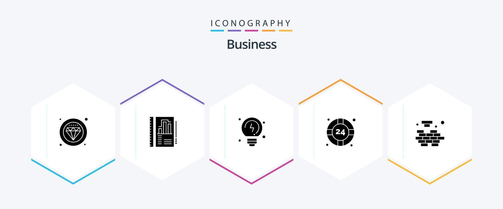 paquete de iconos de 25 glifos de negocios que incluye el problema. lógica. lluvia de ideas. mesa de ayuda. salvador de la vida vector