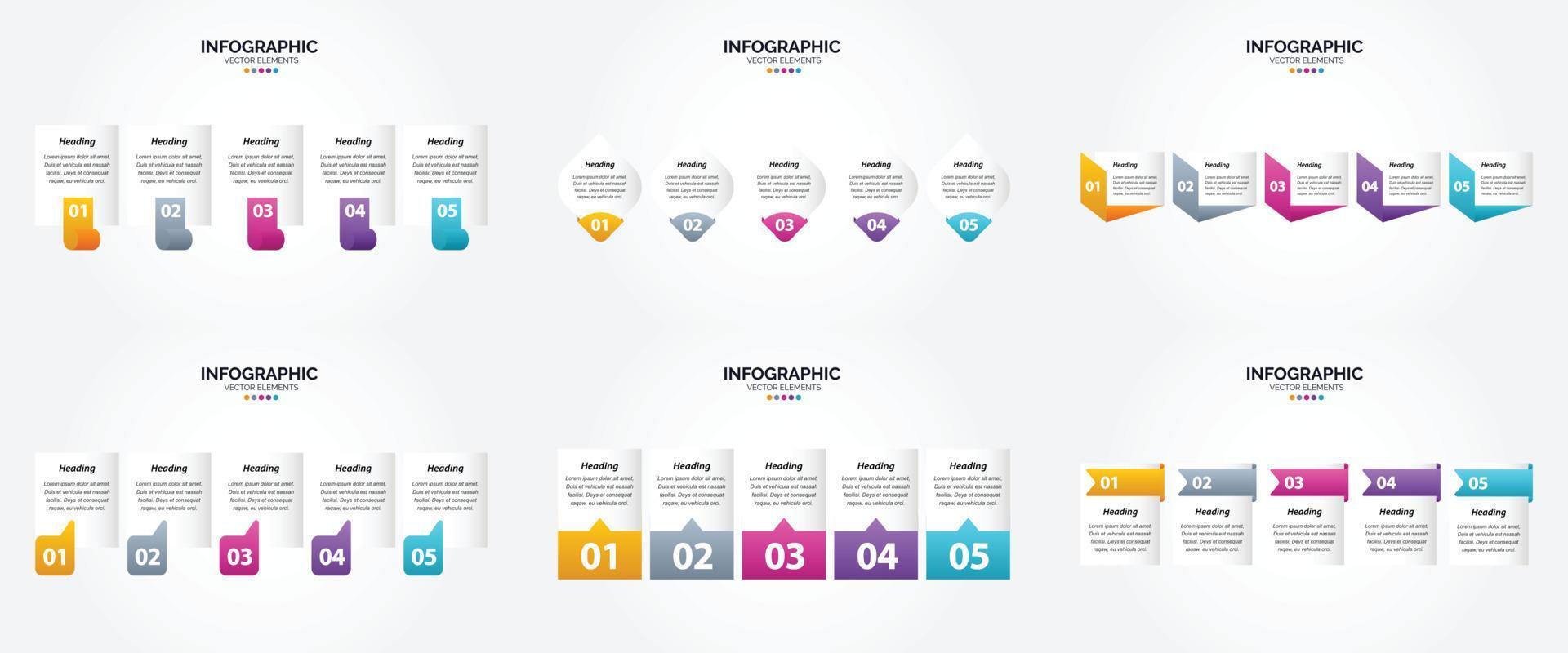 The vector illustrations in this set are ideal for creating infographics for advertising. brochures. flyers. and magazines.