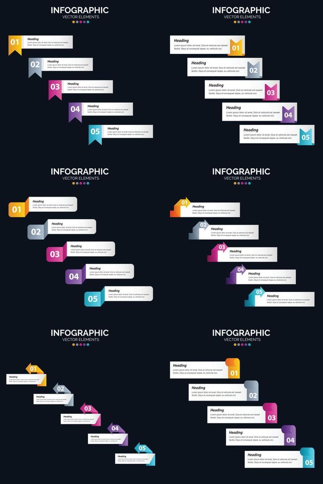 Add impact to your presentation with Vector 6 Infographics Pack and cycle diagrams