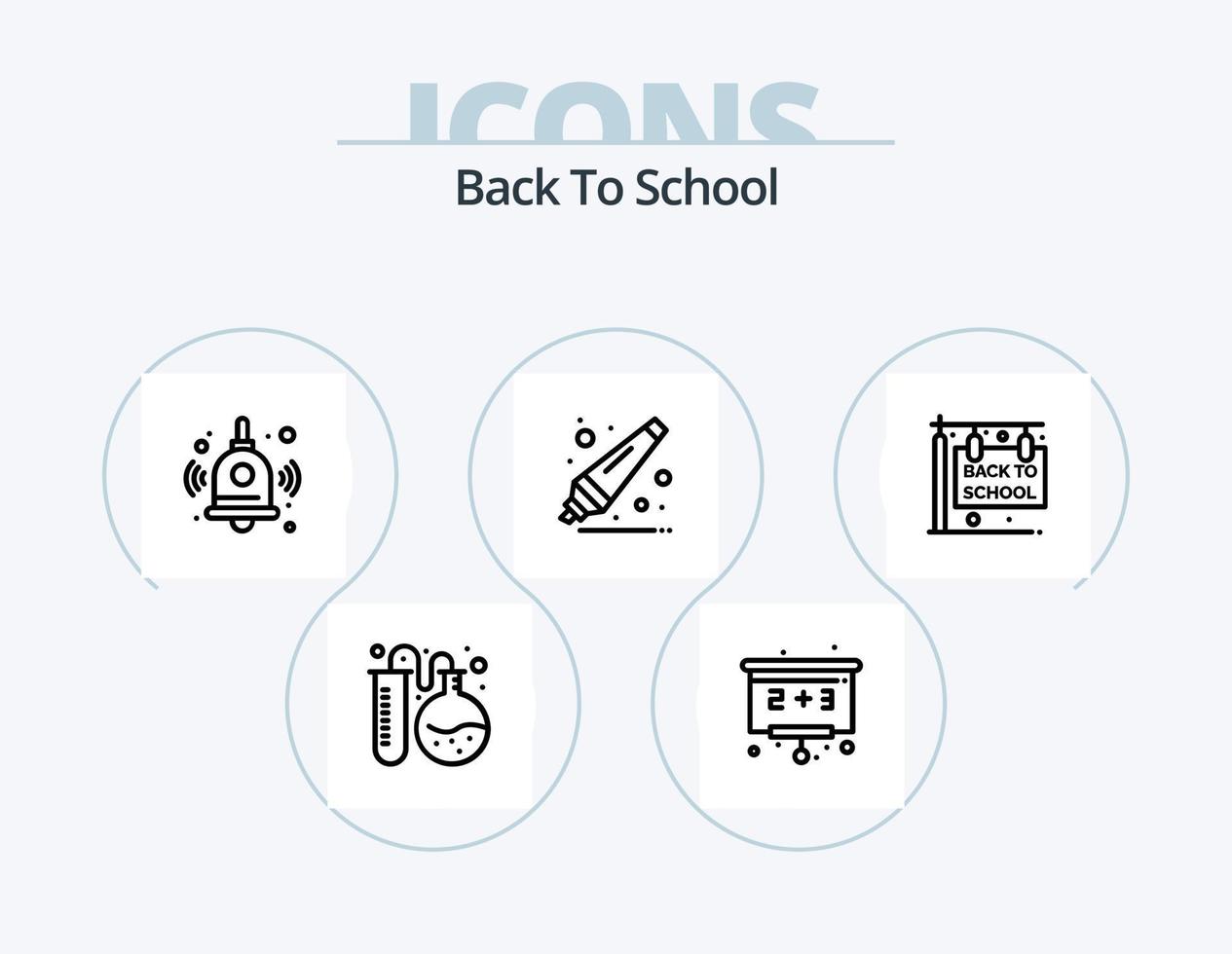 Back To School Line Icon Pack 5 Icon Design. education. back to school. woman. telescope. astronomy vector
