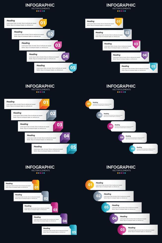 plantilla de diapositiva de presentación con infografías vectoriales y diagramas de ciclo vector