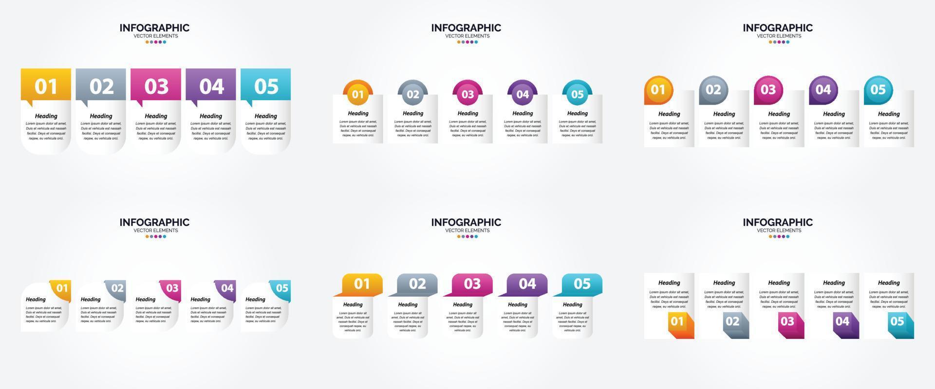 utilice este conjunto de infografías vectoriales para publicidad en un folleto. volantes. o revista. vector