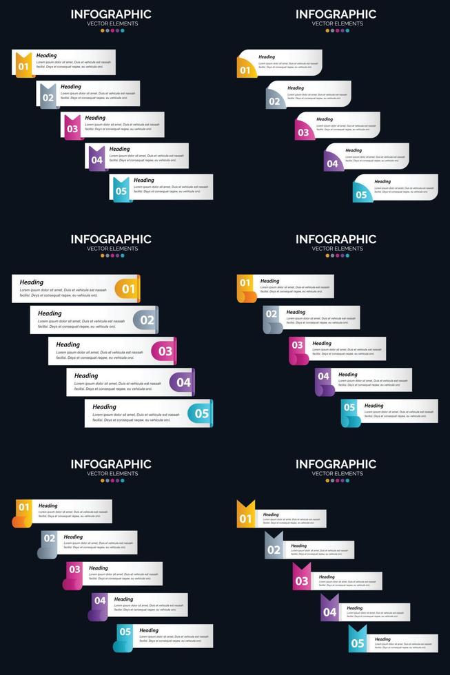 mejore su presentación con infografías vectoriales y diagramas de ciclo vector