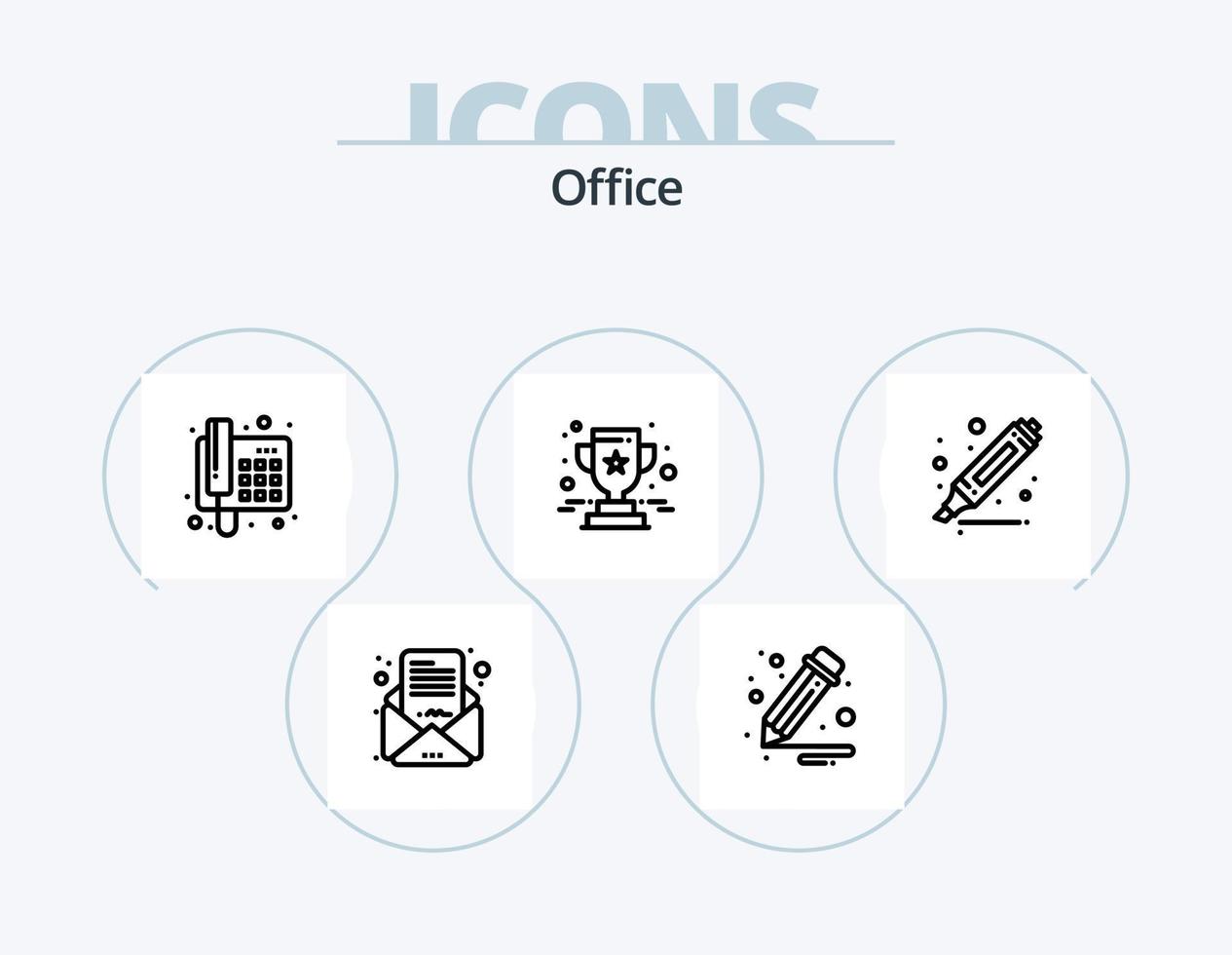 Office Line Icon Pack 5 Icon Design. support. customer. analytics. time. meeting vector