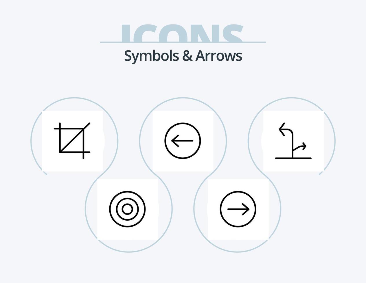 símbolos y flechas línea icon pack 5 diseño de iconos. . estacionamiento. envío. parque. creencias vector