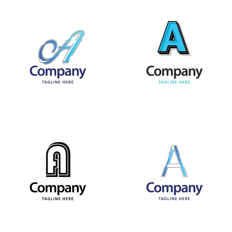 Letter A Big Logo Pack Design Creative Modern logos design for your business vector