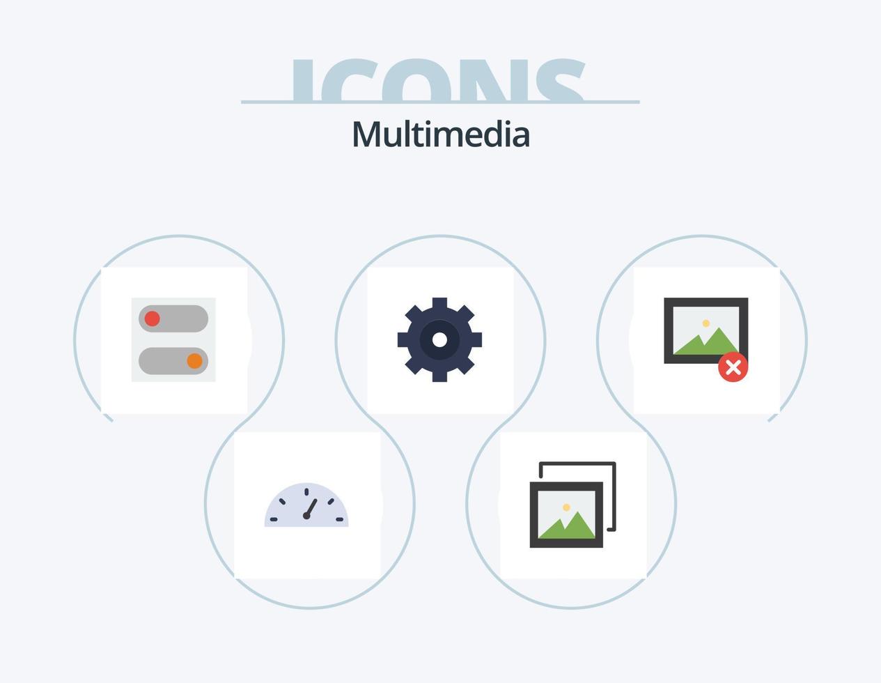 Multimedia Flat Icon Pack 5 Icon Design. . . toggle. photo. delete vector