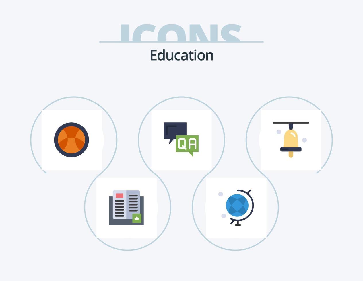 Education Flat Icon Pack 5 Icon Design. . help. communication. vector