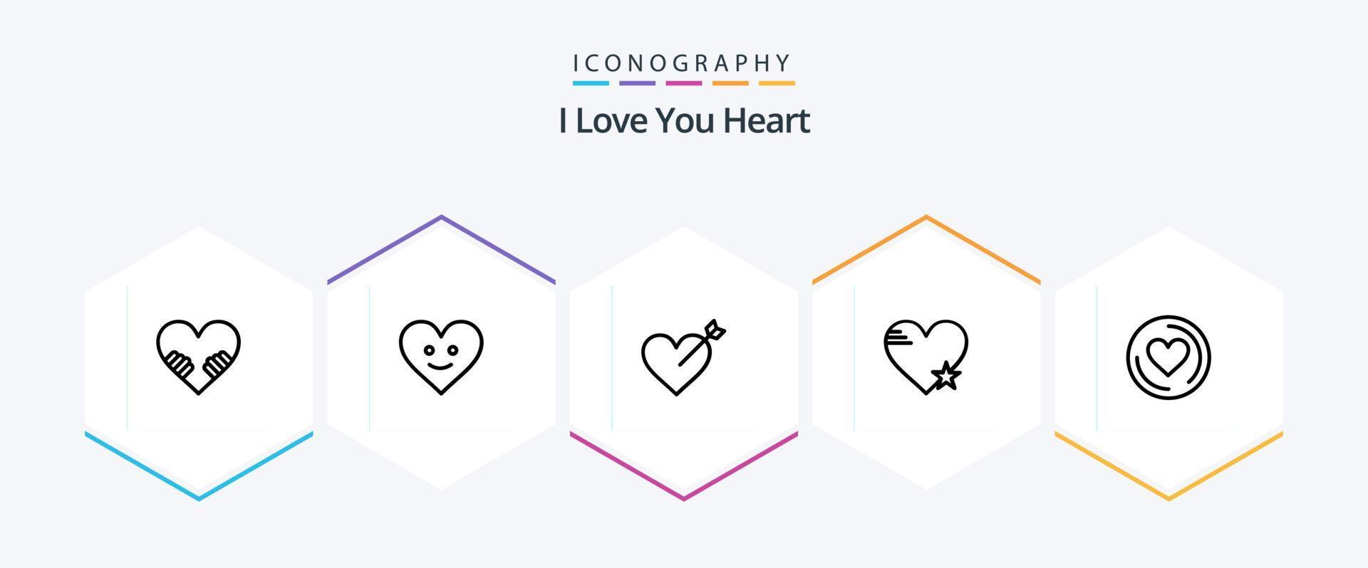 Heart 25 Line icon pack including . cd . love. heart. like vector
