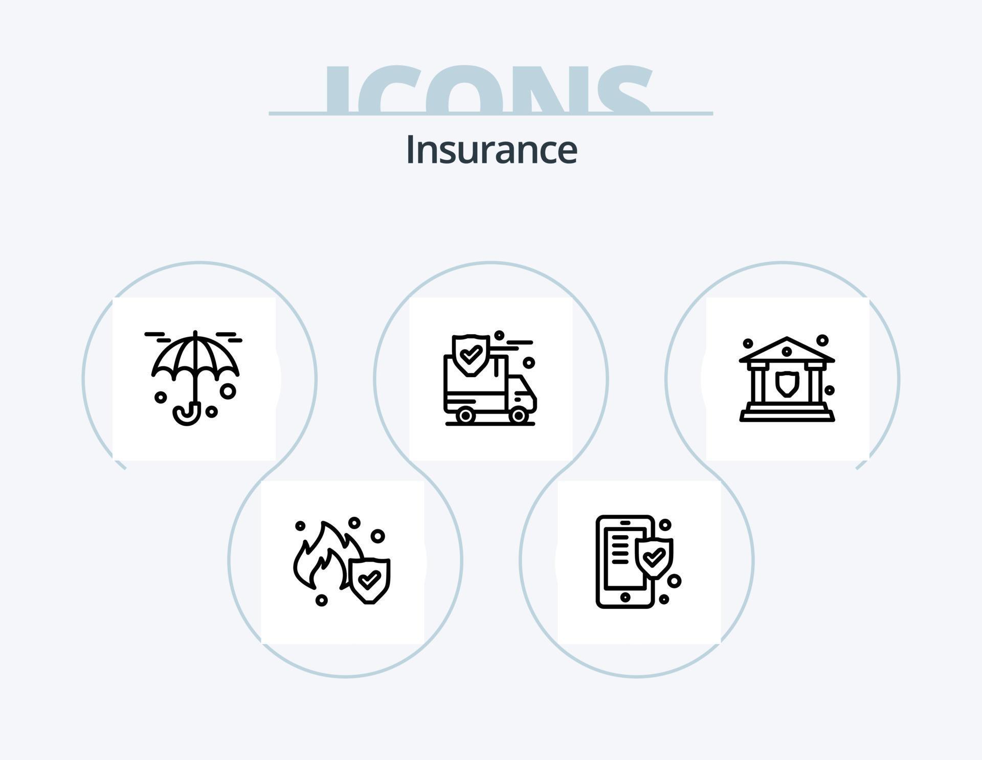 Insurance Line Icon Pack 5 Icon Design. . security. screen. protection