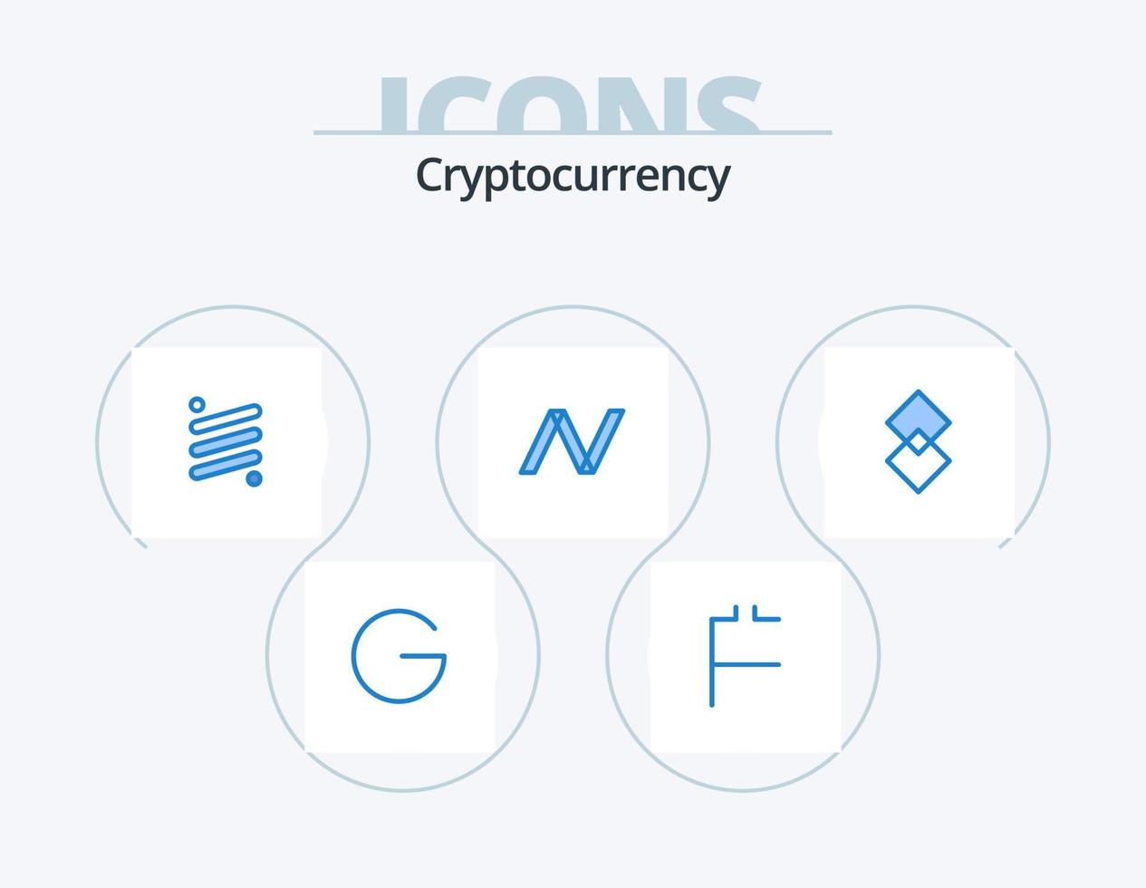 Cryptocurrency Blue Icon Pack 5 Icon Design. coin. crypto currency. rise. crypto. cryptocurrency vector