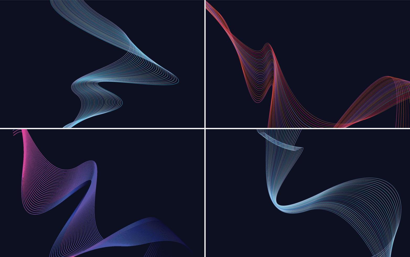 Collection of geometric minimal lines pattern set vector