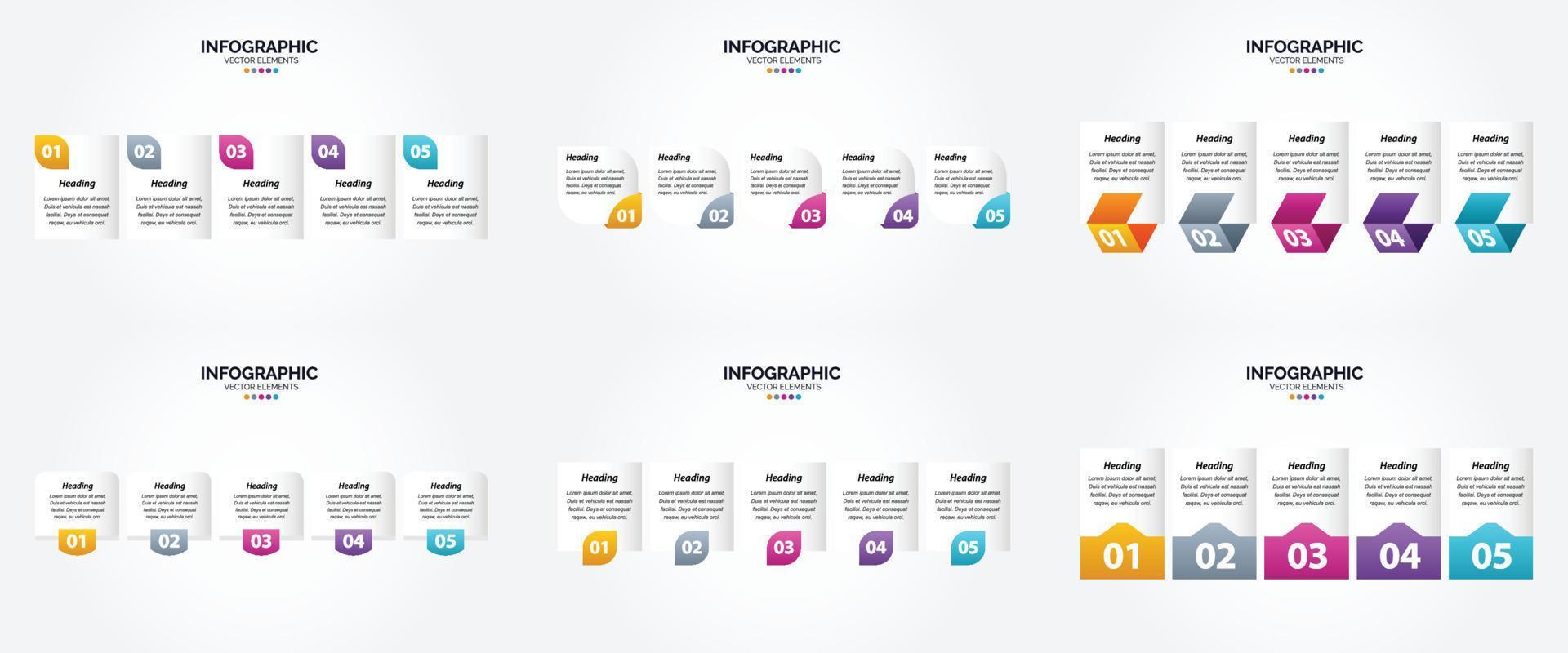 las ilustraciones vectoriales de este conjunto son ideales para crear infografías para publicidad. folletos volantes y revistas. vector