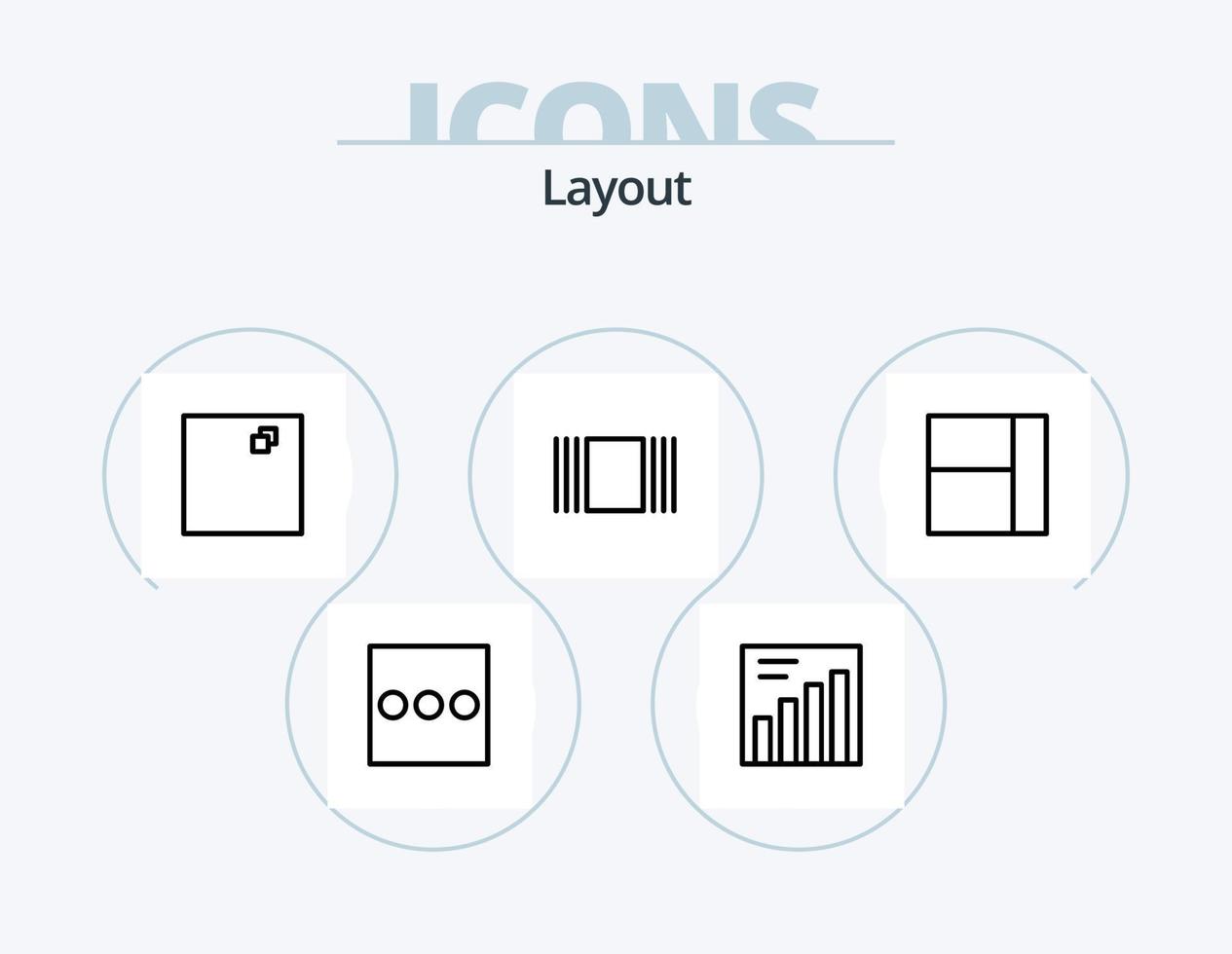 Layout Line Icon Pack 5 Icon Design. . grid. wireframe vector