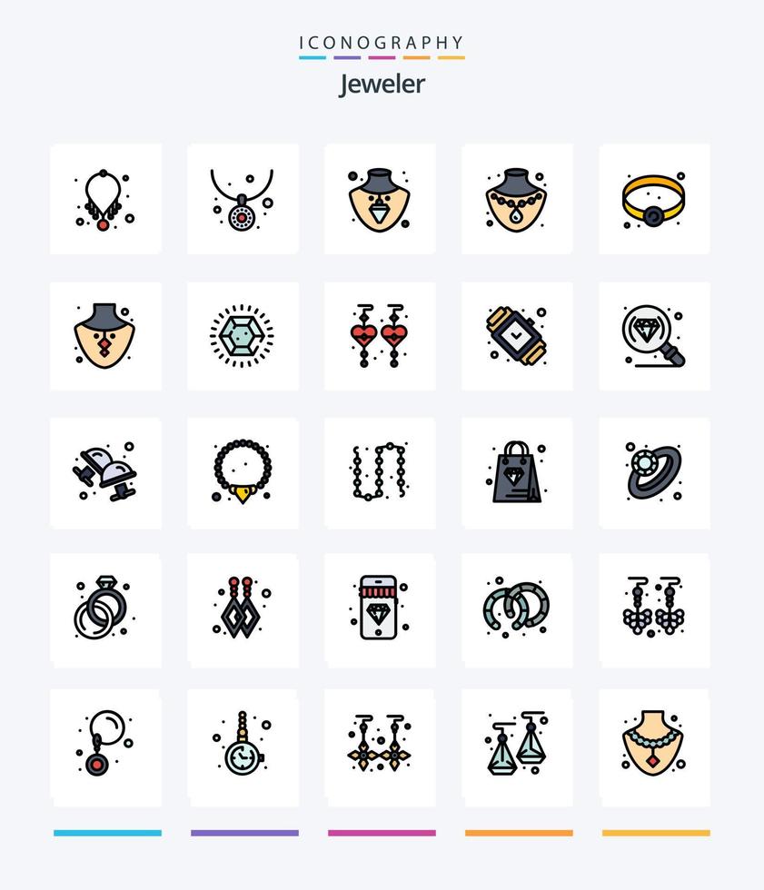 joyas creativas paquete de iconos rellenos de 25 líneas como boda. joyas. joyas. diamante. joyas vector