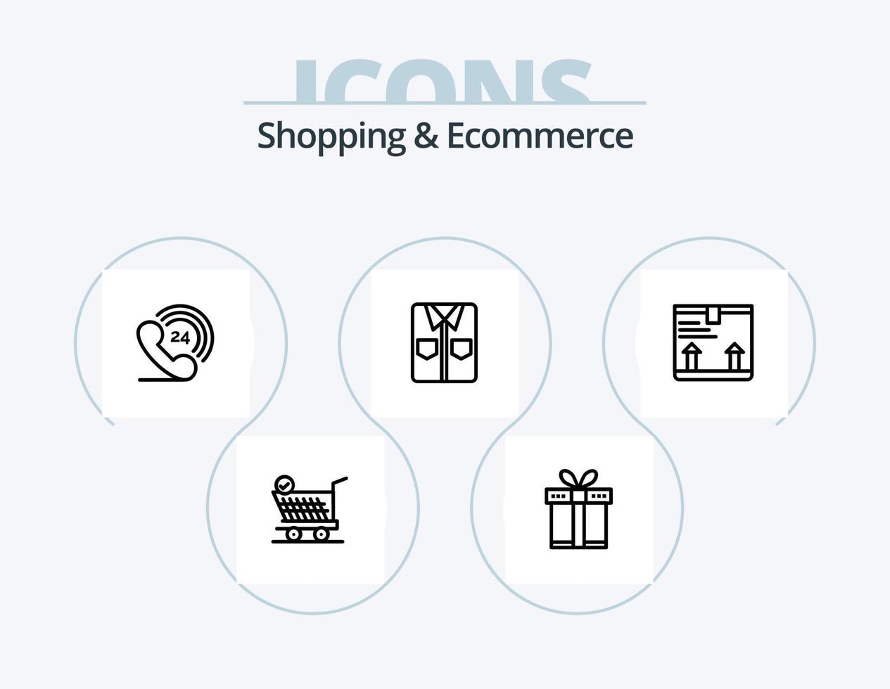 paquete de iconos de línea de compras y comercio electrónico 5 diseño de iconos. cita. usuario. entrega. apoyo. comercio vector