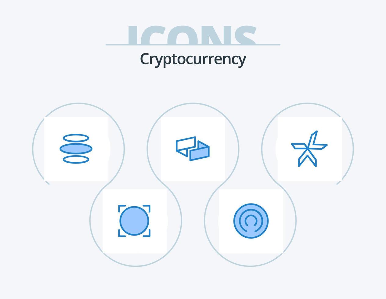 Cryptocurrency Blue Icon Pack 5 Icon Design. crypto. lykke. coin. crypto currency. coin vector