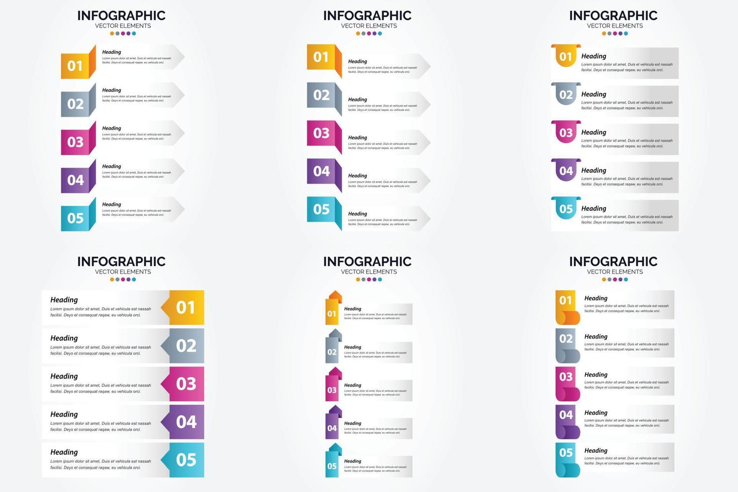 use estas ilustraciones vectoriales para crear impresionantes infografías para publicidad. folletos volantes y revistas. vector