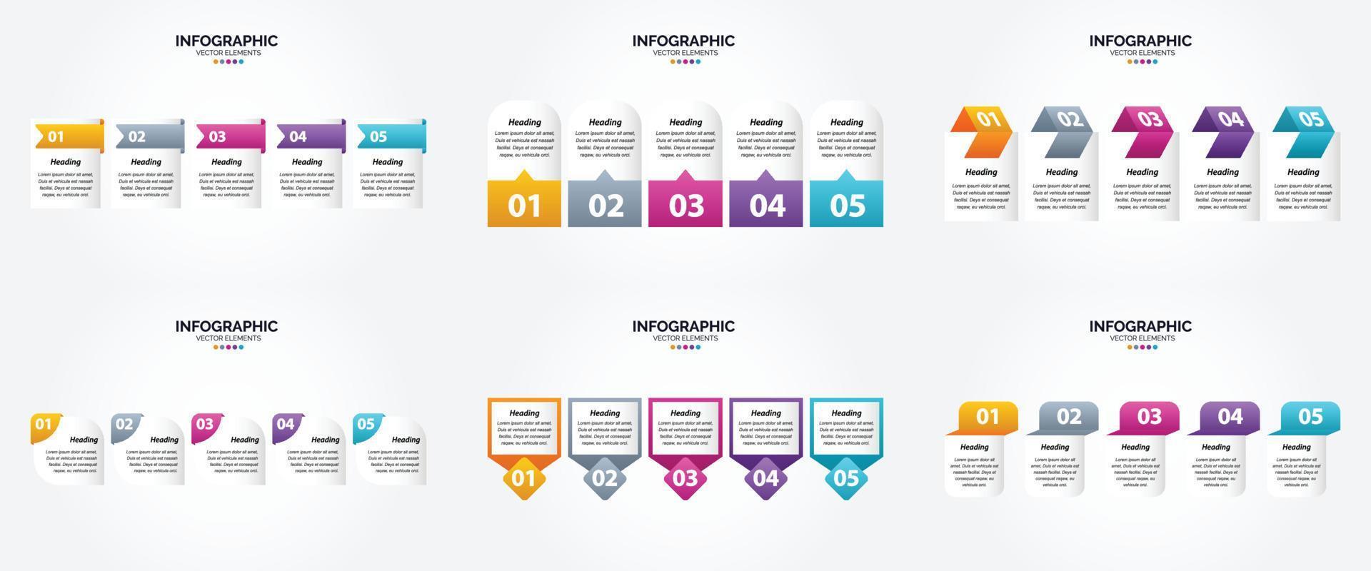 las ilustraciones vectoriales de este conjunto son ideales para crear infografías para publicidad. folletos volantes y revistas. vector