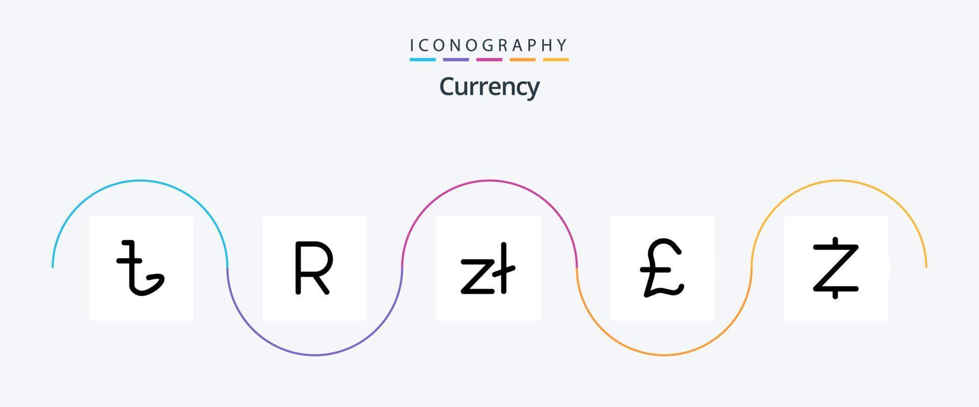 Currency Line 5 Icon Pack Including coin . currency . money. poland vector