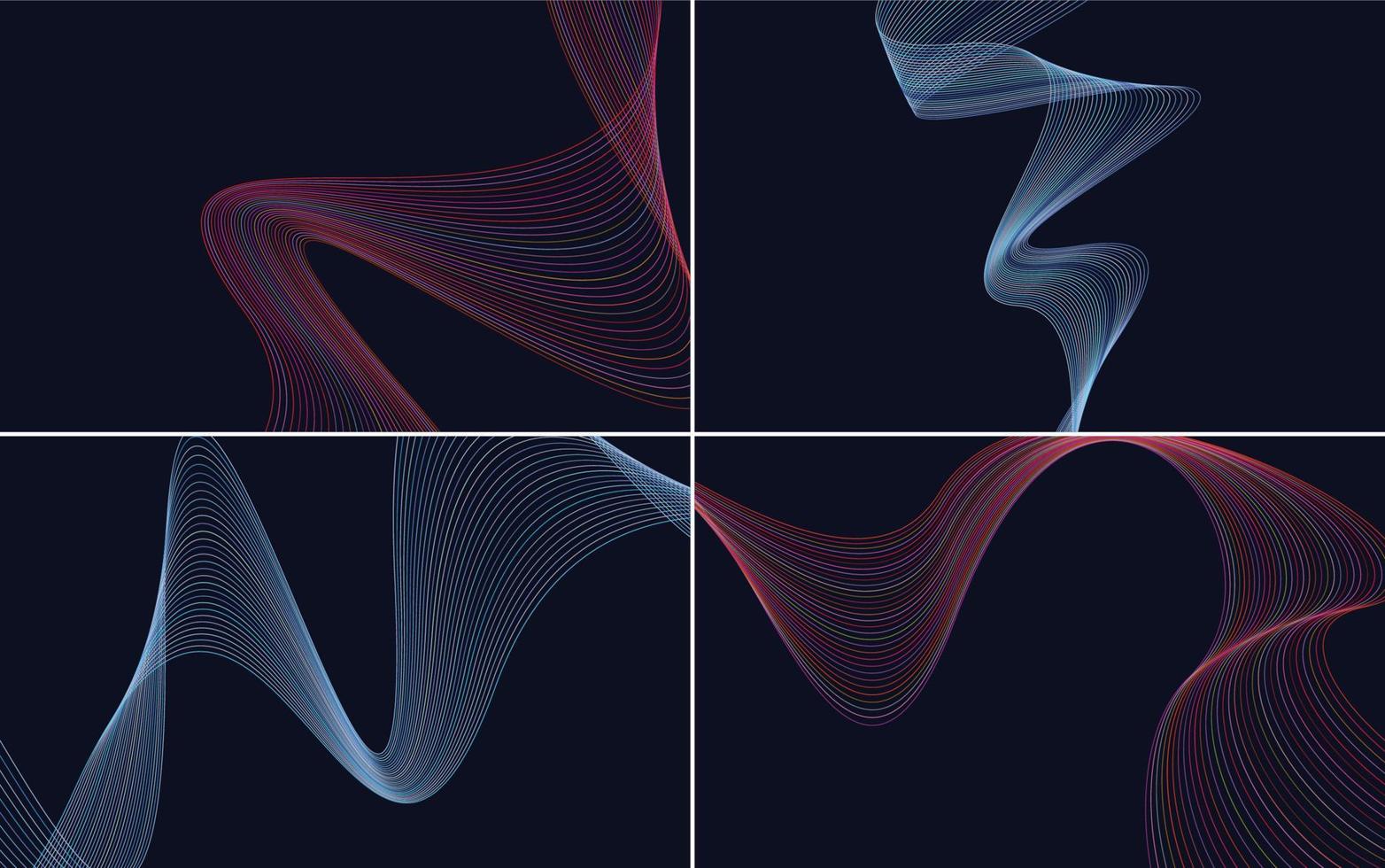 Collection of geometric minimal lines pattern set vector