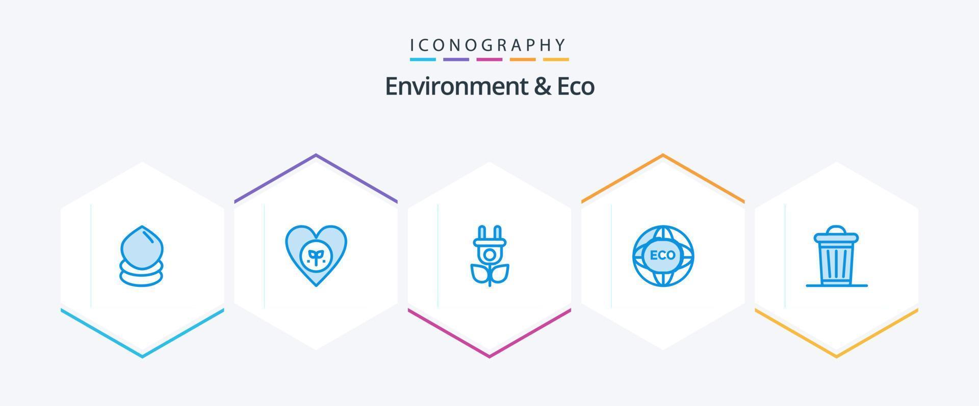 medio ambiente y paquete de iconos eco 25 azul que incluye medio ambiente. mundo. como. Internet. ambiente vector