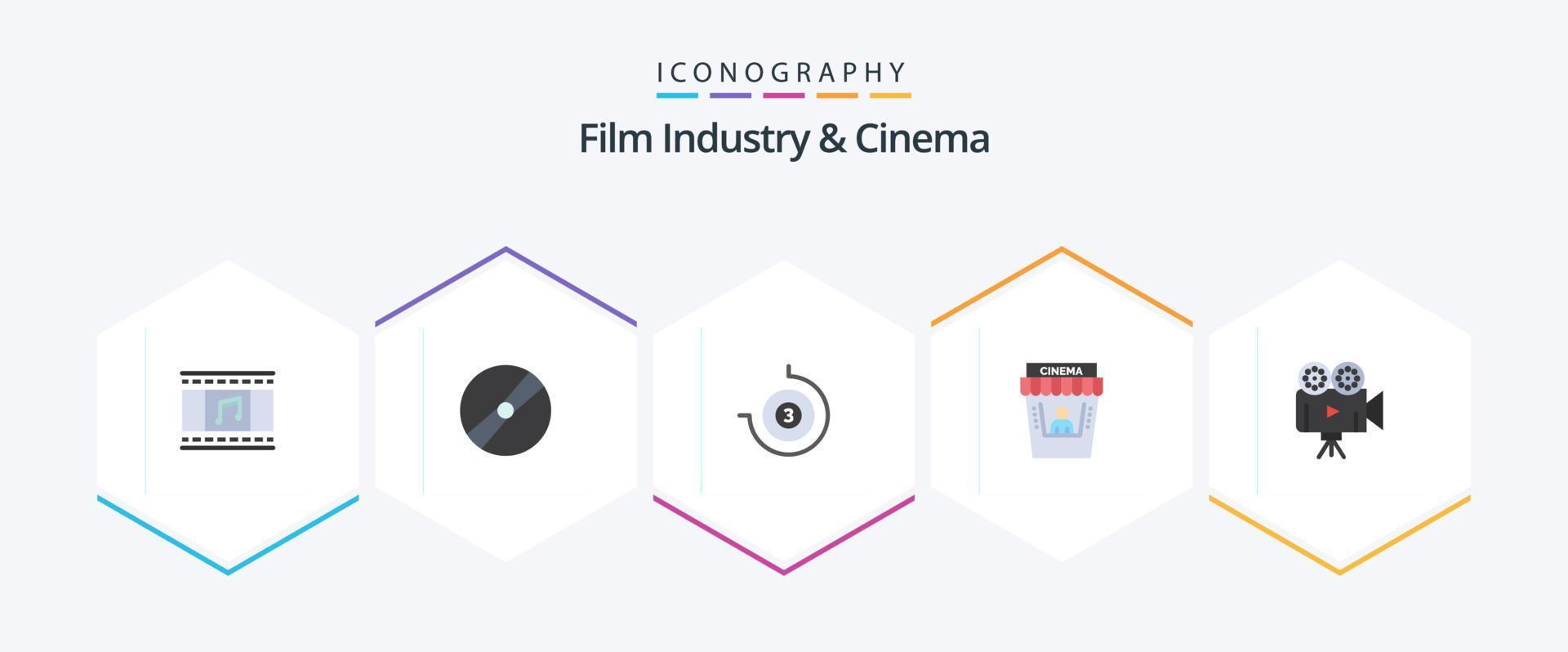 Cenima 25 Flat icon pack including film camera. theater. pokemon. movie theater. cinema vector