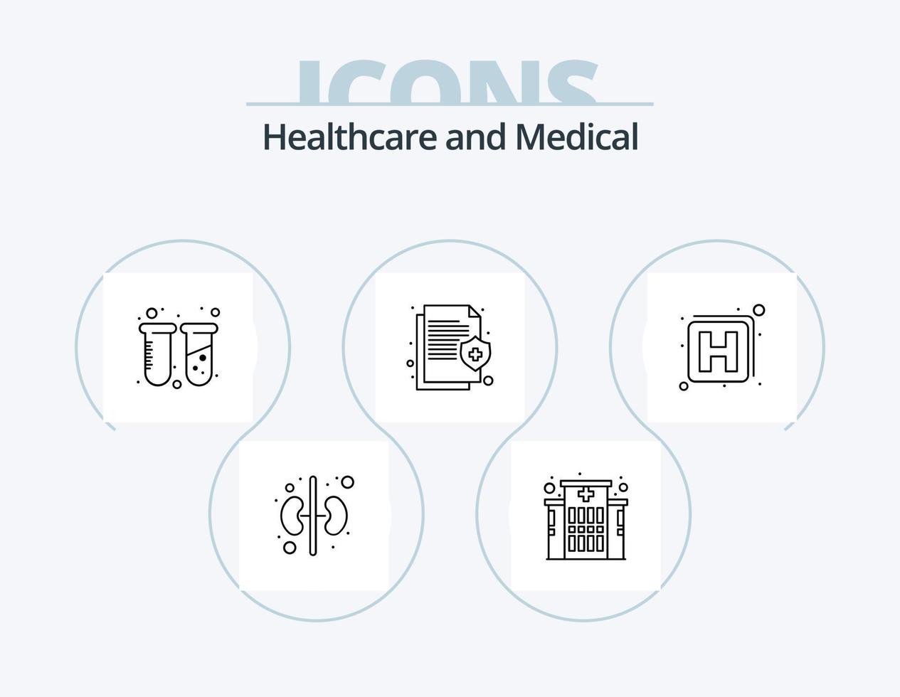 Medical Line Icon Pack 5 Icon Design. medical. appointment. diet. sign. hospital vector