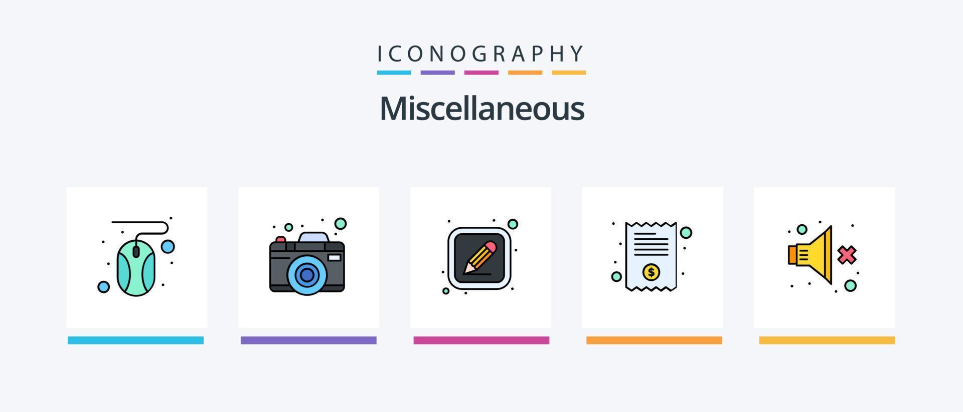 Miscellaneous Line Filled 5 Icon Pack Including eraser. coding. delivery. web. code. Creative Icons Design vector