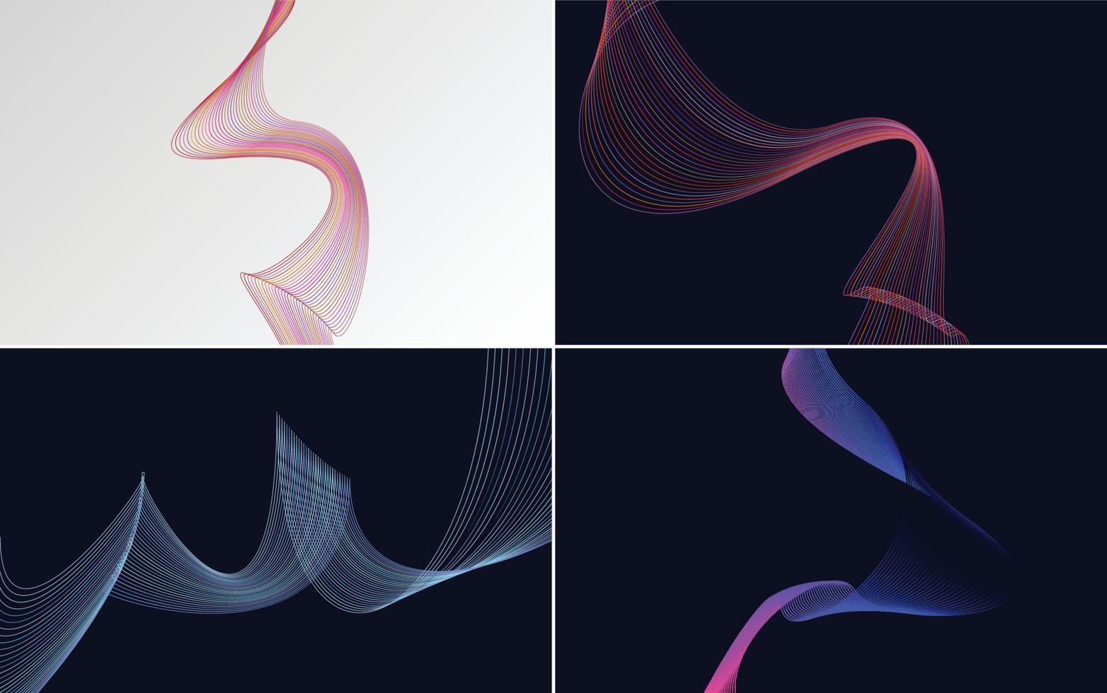 Modern wave curve abstract vector background for a trendy presentation