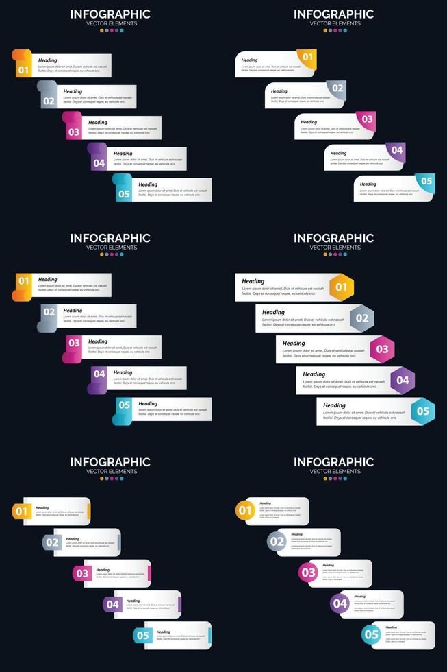 Make your presentation more engaging with our Vector 6 Infographics Pack.