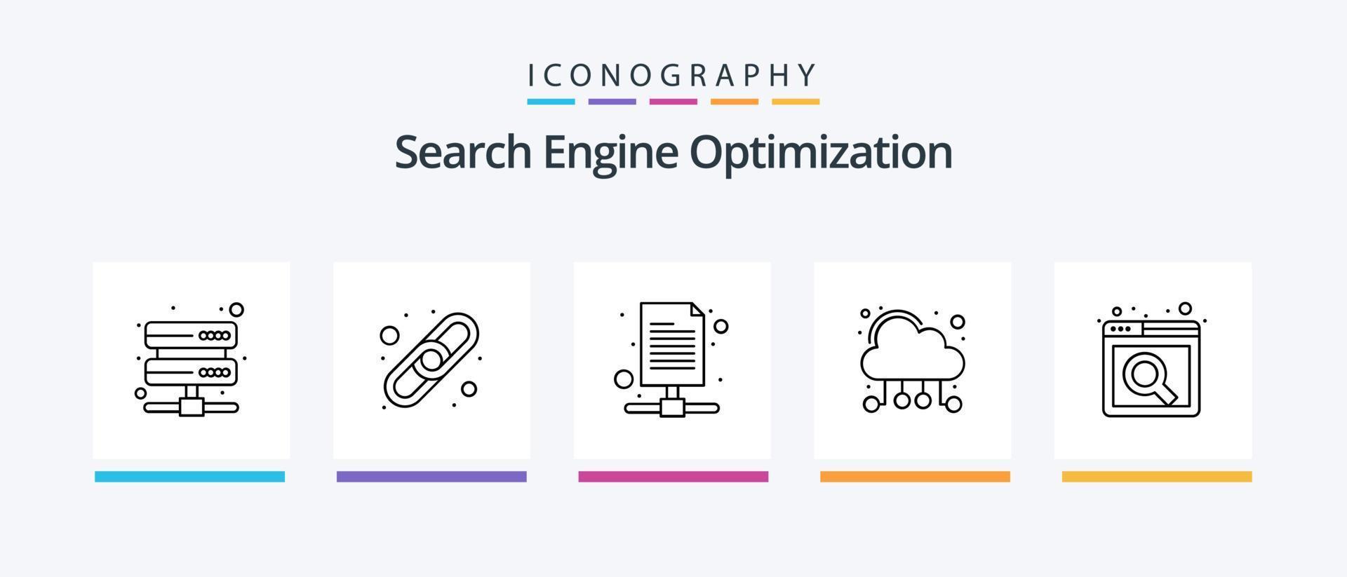 Seo Line 5 Icon Pack Including . web cyber monitoring. protection. monitoring eye. per. Creative Icons Design vector