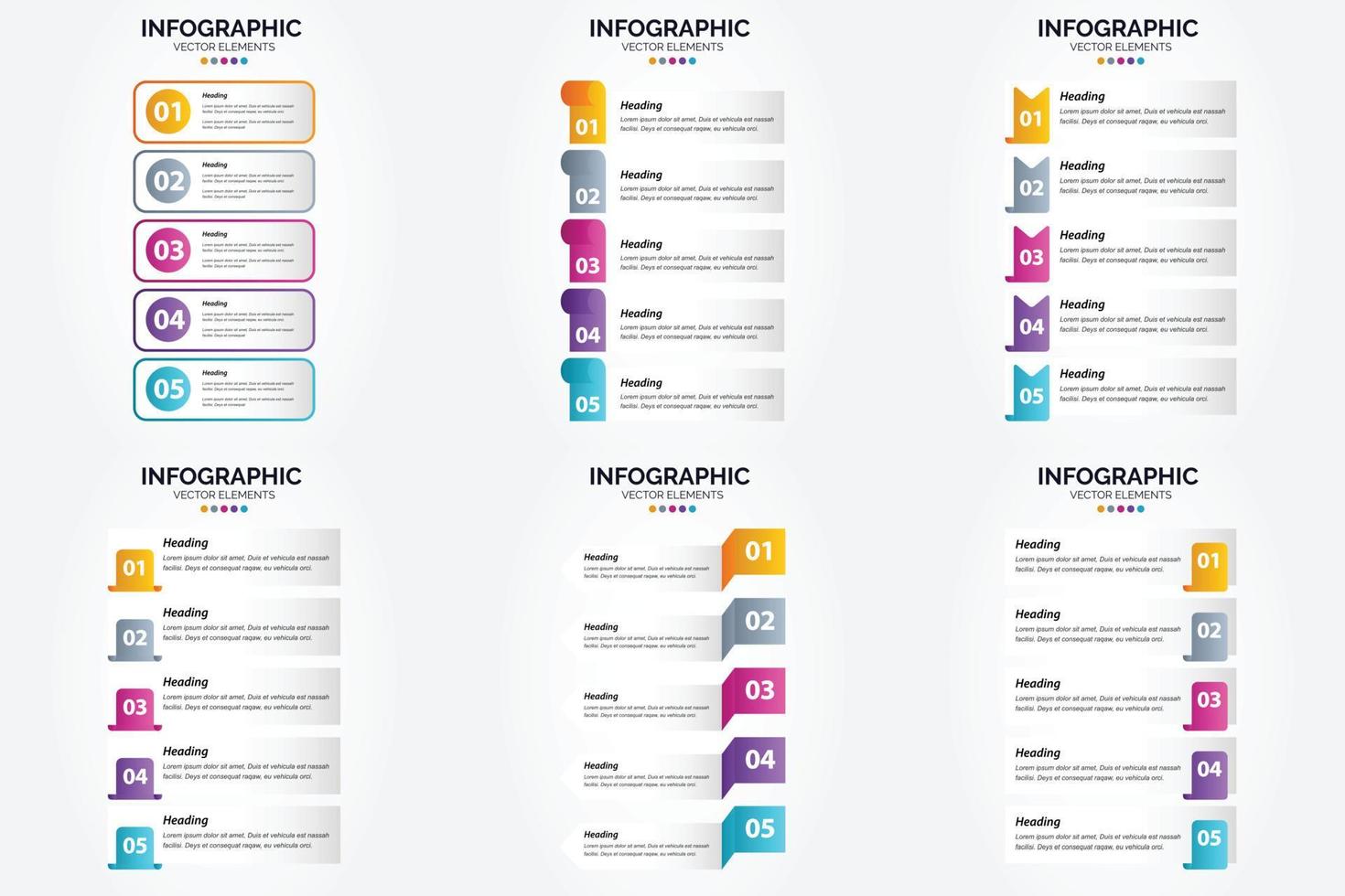 este conjunto de infografías vectoriales es ideal para anunciar su negocio en folletos. volantes y revistas. vector