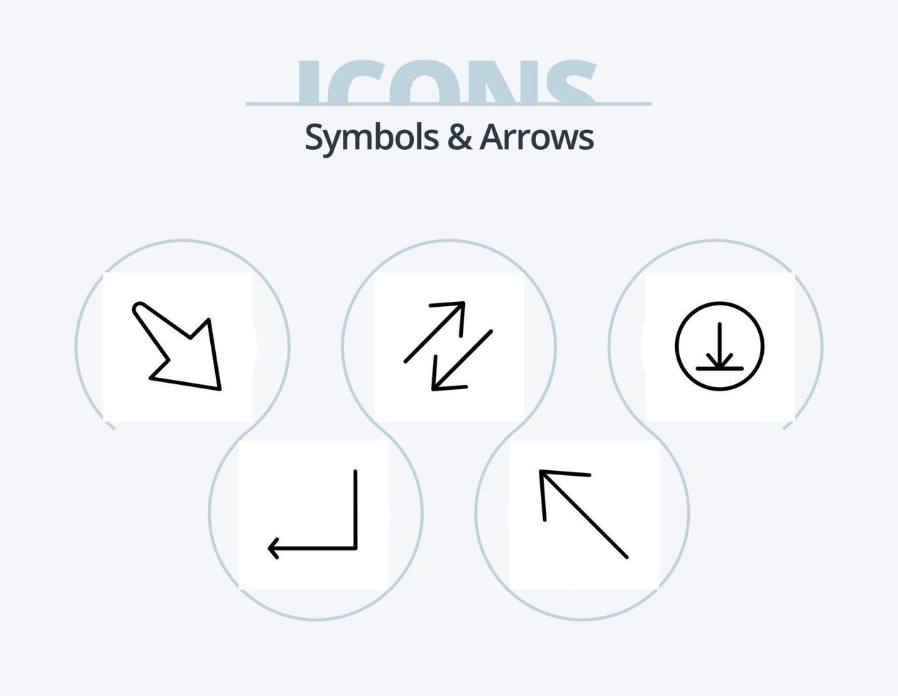 Symbols and Arrows Line Icon Pack 5 Icon Design. . repeat. . scale vector