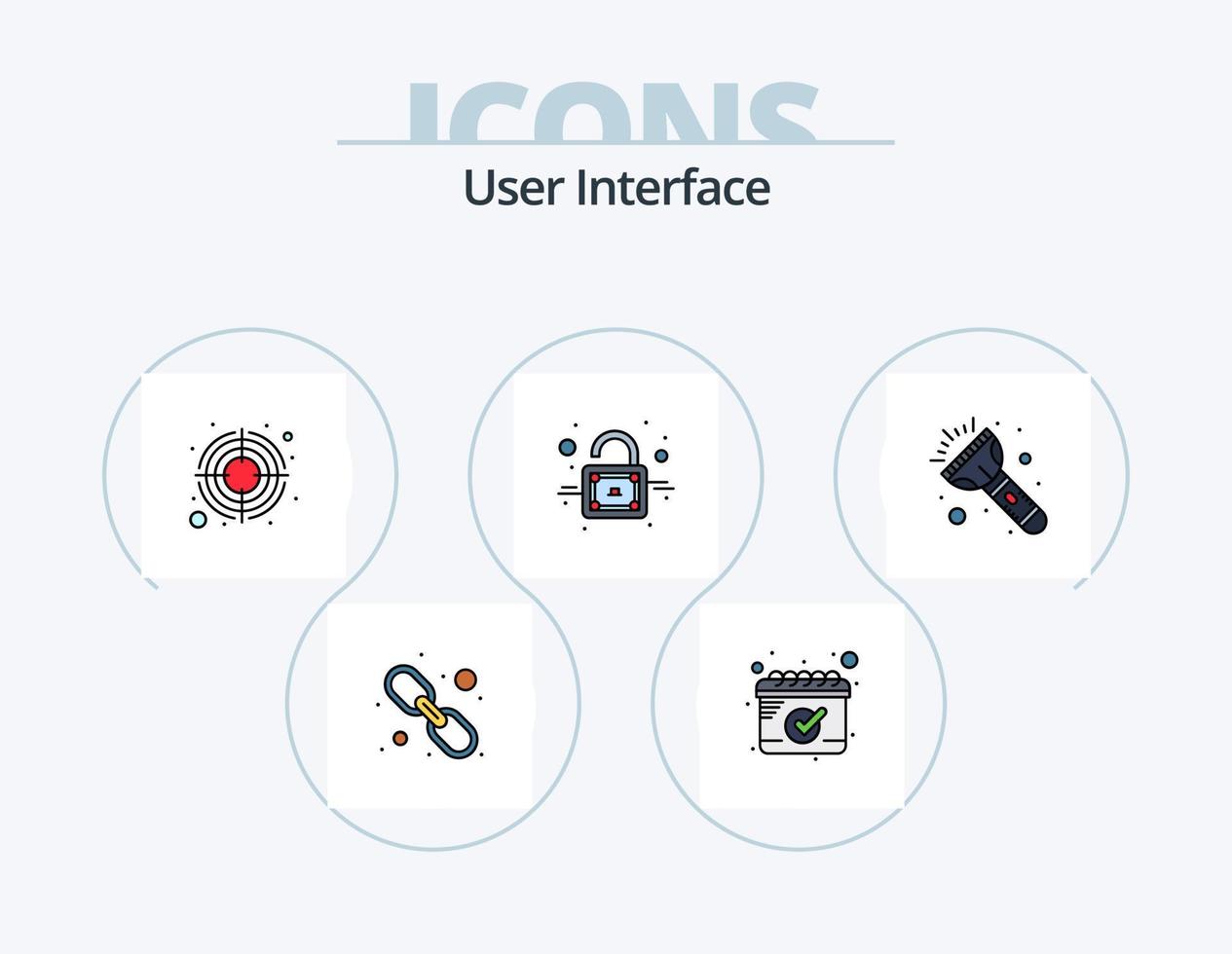 User Interface Line Filled Icon Pack 5 Icon Design. server. hosting. compass. target. arrow vector