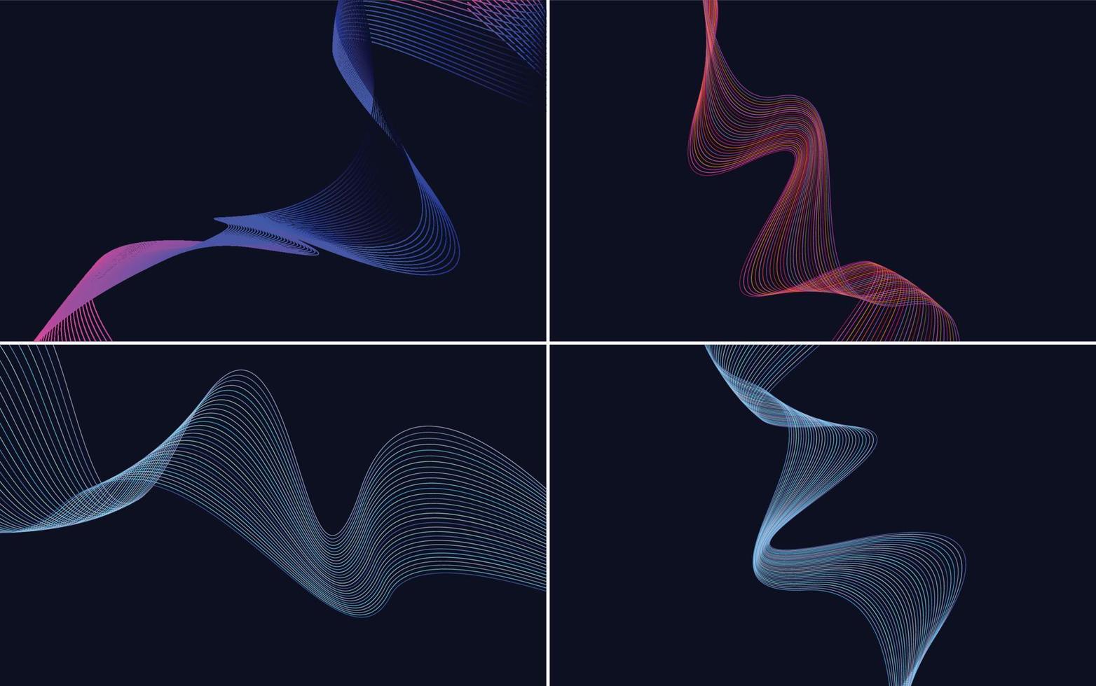 Collection of geometric minimal lines pattern set vector