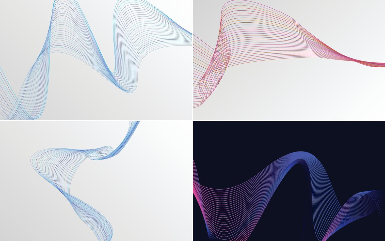 Modern wave curve abstract vector background for a playful presentation