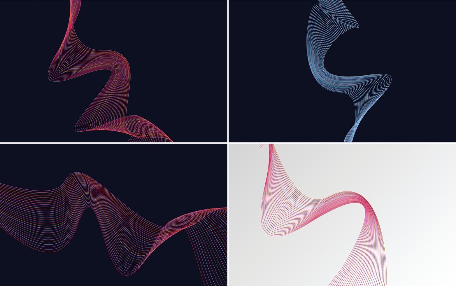 Modern wave curve abstract vector background for a lighthearted presentation